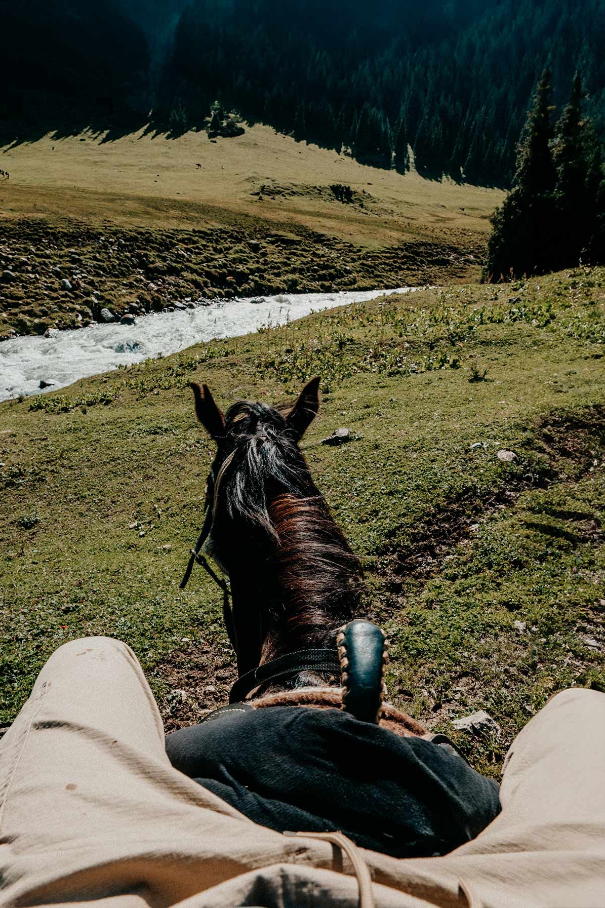 Horseback riding Ala Kul Lake