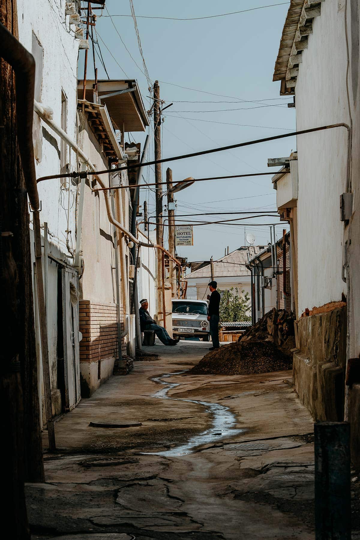 Lively street Uzbekistan