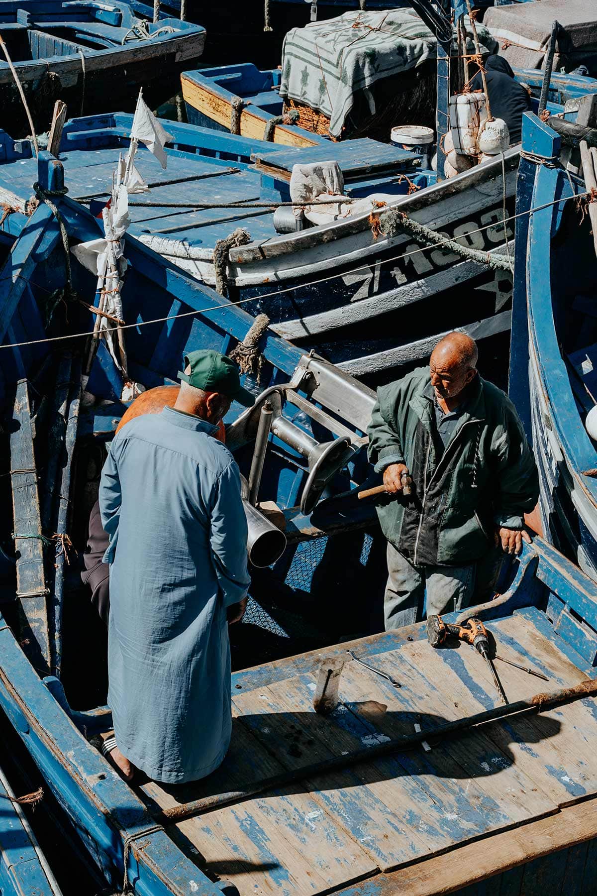 Blue boats of Essaouira
